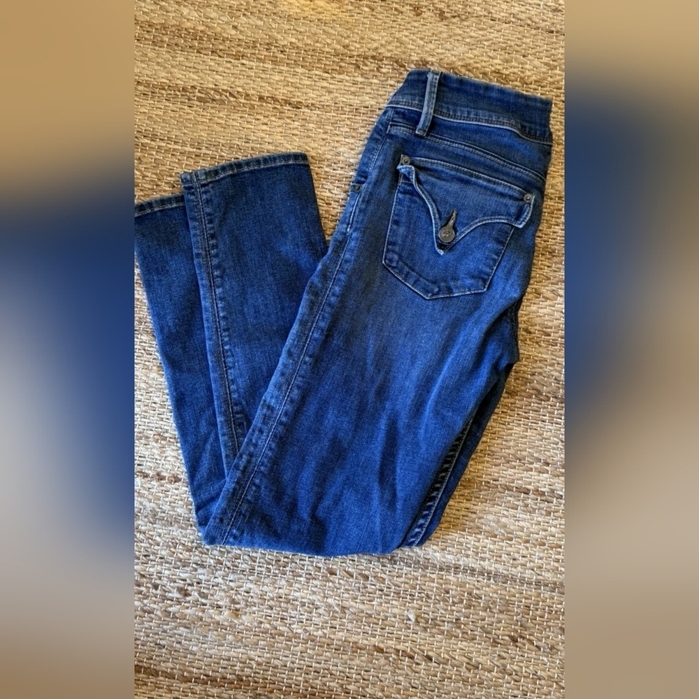 Womens HUDSON Jeans 27/28 Blue Skinny Collin Flap Pocket DENIM Low Rise - Picture 5 of 5